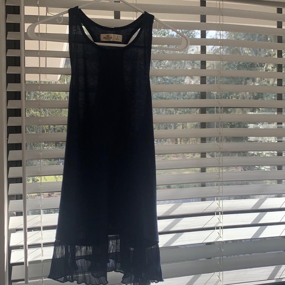 Racer back soft tank top with sheer bottom